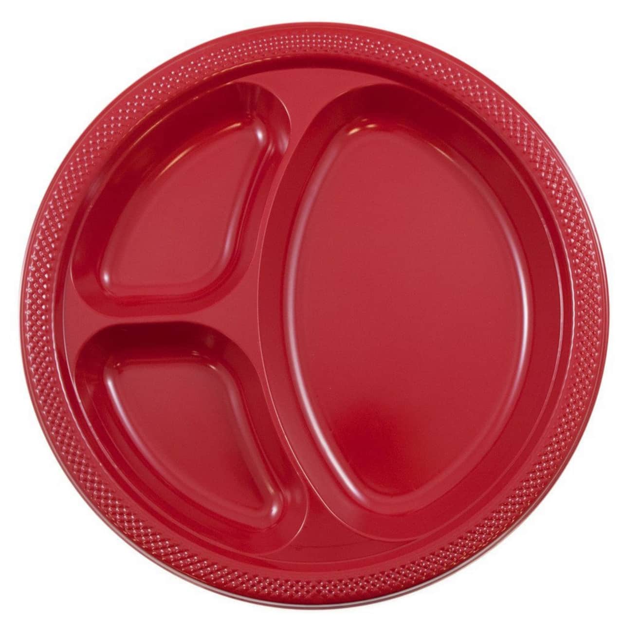 JAM Paper 10.25" Divided Plastic Party Plates, 20ct.